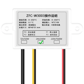 ZFX-W3003 Temperatura Timp Operator Control Termostat Controler Termostat Timer Modul de Control de 12V/24V/220V 40%off