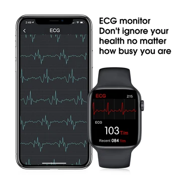 W16 Ceas Inteligent 1.75 inch Full Touch rezistent la apa IP68 Smartwatch cu Rata de Inima tensiunea Arterială ECG Monitor Watch6 PK IWO 12 IWO 8