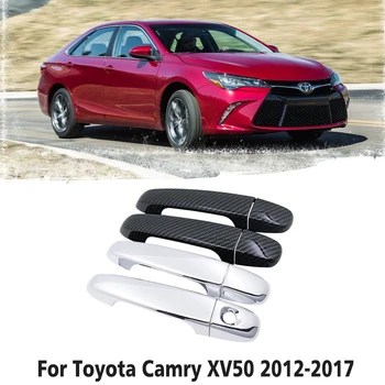 Pentru Toyota Camry XV50 Daihatsu Altis Aurion 2012~2017 Fibra de Carbon Crom Mânerul Ușii de Acoperire Accesorii Auto Autocolante Trim Set