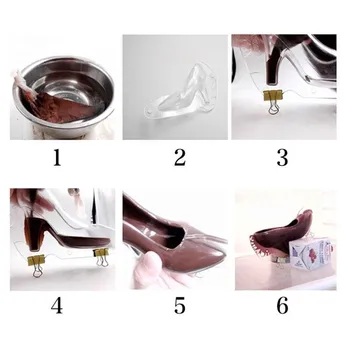 3D cu Toc de Plastic Mucegai Ciocolata de Pantofi Drăguț Bomboane Mucegai Pasta de Zahar Mucegai Tort Decorare DIY Acasă de Copt Suger Ambarcațiuni Instrument