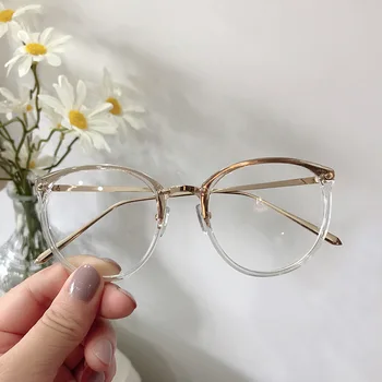 Optice Rama de Ochelari Femei Bărbați Rotunde Supradimensionate, Ochelari, Rame din Metal pentru Ochelari Lentile Ochelari ochelari ochelari cadru