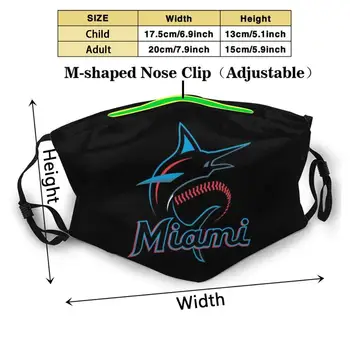 Marlins - Miami Reutilizabile Masca De Fata, Reglabile Lavabil Înlocuibile De Moda Fase Măști Logo-Ul