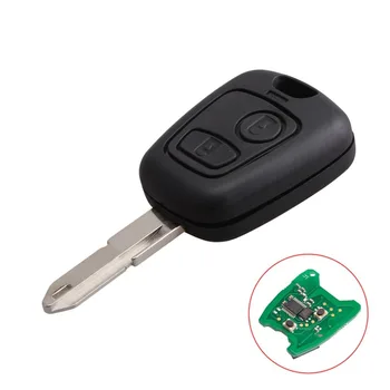 2 Butoane Telecomanda Cheie Auto cu Lama Remote Key Fob Controler Pentru PEUGEOT 206 433MHZ Cu PCF7961 Transponder