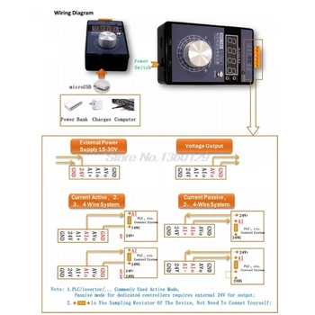 De înaltă Precizie Handheld Portabil de 0-10V, 0-22mA Generator de Semnal Reglabil Tensiune de Curent Analog Simulator Cu Display LED