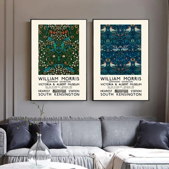 William Morris Muzeul Victoria și Albert Expozitie de Pictura Panza Postere si Printuri de Arta de Perete Imaginile pentru Camera de zi