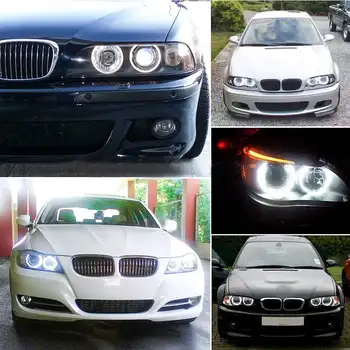 2 buc 80W Eroare Gratuit 16 LED Marker Angel Eyes Becuri Pentru BMW E39 E53 E60 E61 E63 E65 E66 E87 525i 530i xi 545i X3 M5, X5