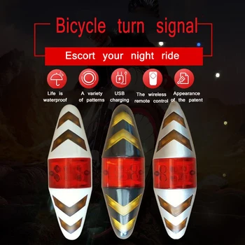 Bateria de Biciclete Lumina USB Reîncărcabilă Muntele Biciclete Lampa Spate Coada de Lumină Led-uri de semnalizare Ciclism Bicicleta Lumina Lanternei