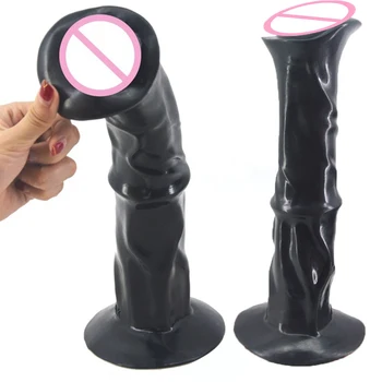 Gros Cal Vibrator 13.8 inch Lung Animal Dildo-uri Imense Sex Fund Jucarii Pentru Femei Anal Masaj Barbati Lesbiene Firting Produse pentru Sex