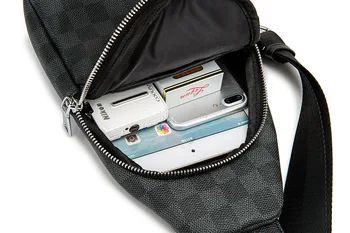 Geantă de Umăr pentru bărbați Sling Chest Pack piele USB de Încărcare de Sport Crossbody Genti Pentru modelul de verificare a Saci Piept Curea Talie Pachete