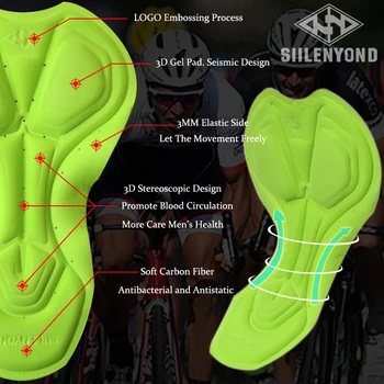 Siilenyond 2019 Iarna Pro Țină de Cald Ciclism Salopete Pantaloni Termice Ciclism Salopete Dresuri Cu 3D Coolmax Gel Padded Pentru Barbati