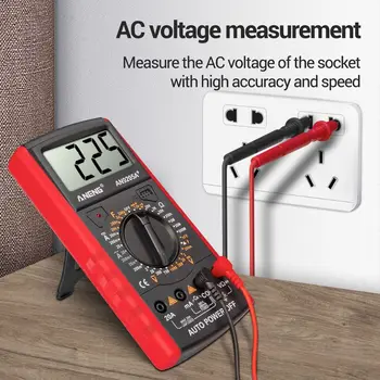 Multimetru Digital AC/DC Voltmetru Ampermetru Rezistență Tester Diodă Capacitate Multimetro rezistent la Șocuri și Anti-burn AN9205A+