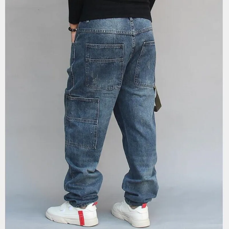 Cumpara online Hip Hop Baggy Jeans Mens Denim Hop Pantaloni Largi Rap Blugi De Rapper Modă Plus Denim, Blugi, îmbrăcăminte Pentru < Îmbrăcăminte bărbați ~ Poienileizei.ro